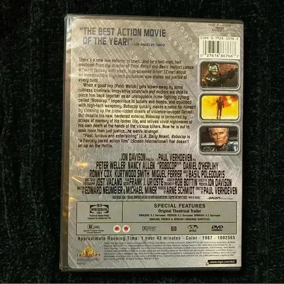 DVD Robocop Peter Weller Nancy Allen - Picture 2 of 4